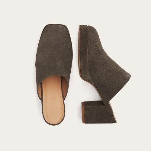 Gloria flats, smoky grey velvet #2356